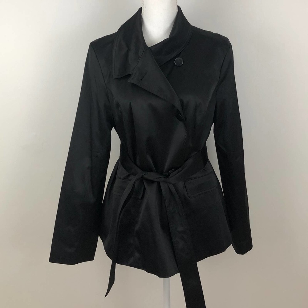 Harvé Benard Tie Front Button Up Jacket Size Med